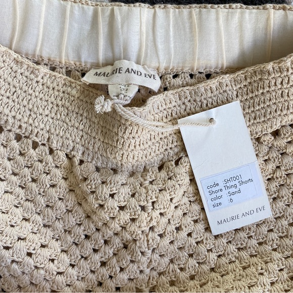 NWT Maurie & Eve Shore Thing Knit Crochet Shorts $100 Sz 0/ XS - Picture 4 of 6